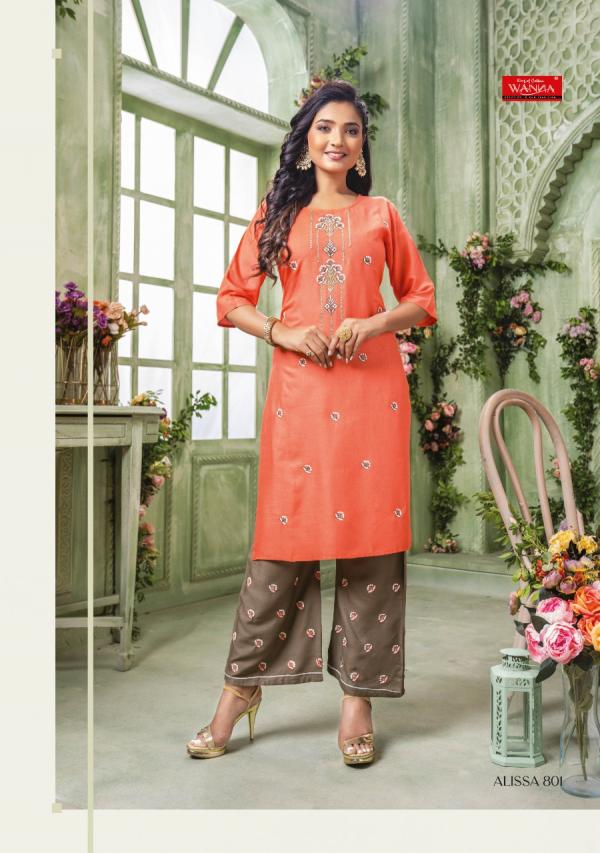 Wanna Alissa Vol 8 Rayon Designer Kurti Pent Collection